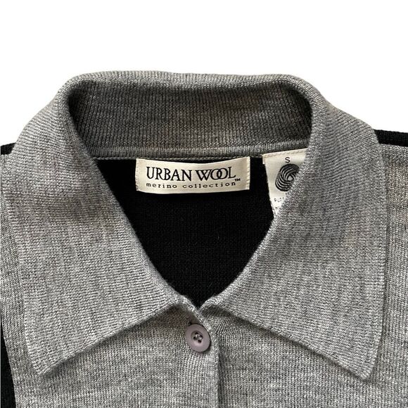 NWOT URBAN WOOL Merino Collection Gray and Black Size Small - Picture 3 of 4